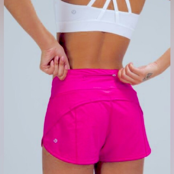 lululemon athletica Pants - RARE LULULEMON 2 PINK SPEED UP SHORTS HOT PINK 2.5